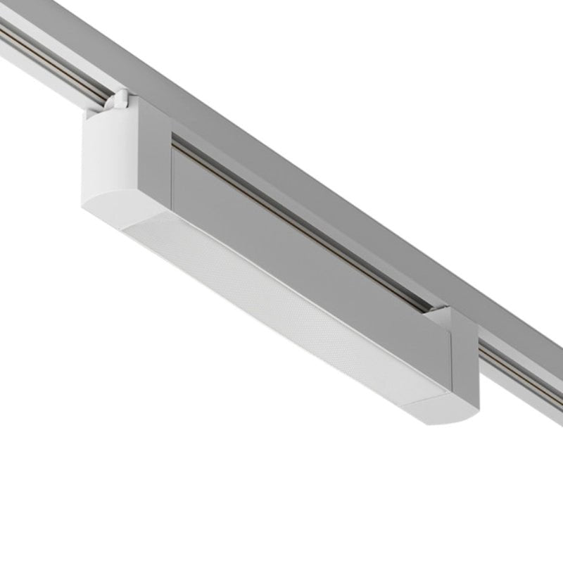Éclairage sur Rail Linéaire Opaque Monophasé 20W 35cm Blanc - Silamp France