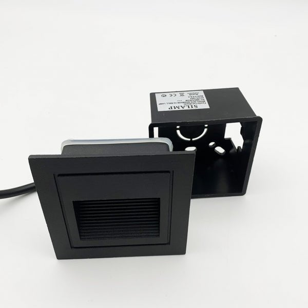 Encastré Mural LED 3W IP44 Noir - Silamp France