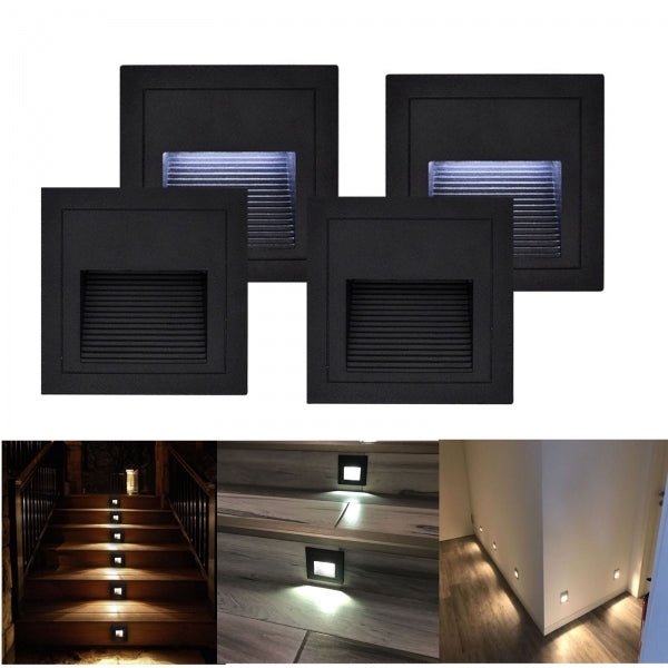Encastré Mural LED 3W IP44 Noir - Silamp France