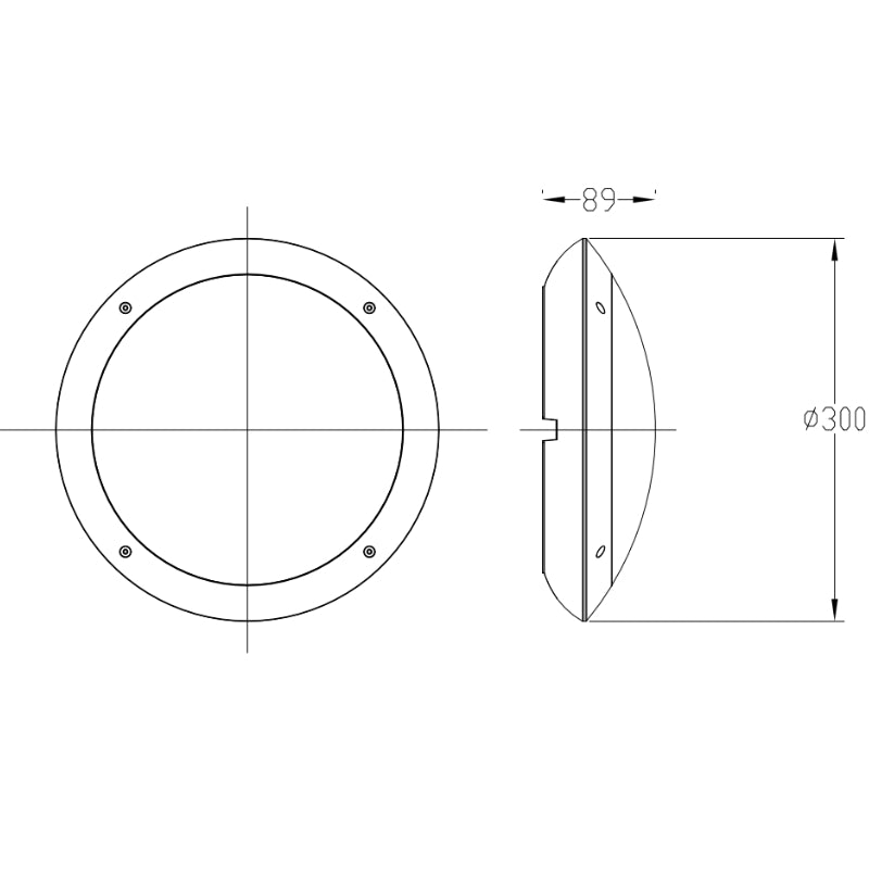 Hublot LED IP65 IK10 ø30 cm avec Détecteur pour 2 Ampoules E27 - Silamp France