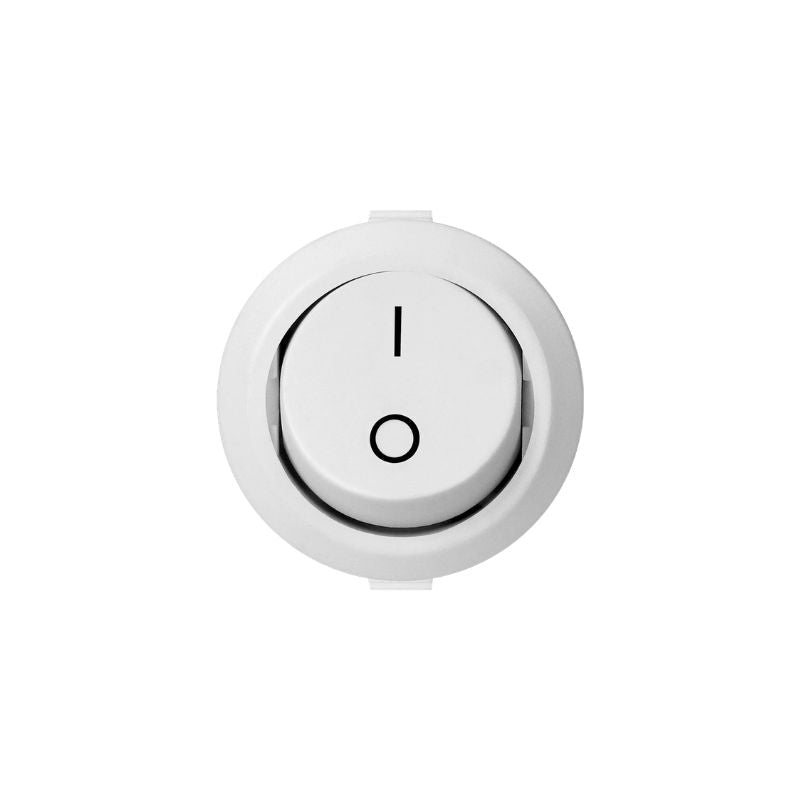 Interrupteur à Bascule Unipolaire On - Off 6.1A 250V - Blanc - Silamp France