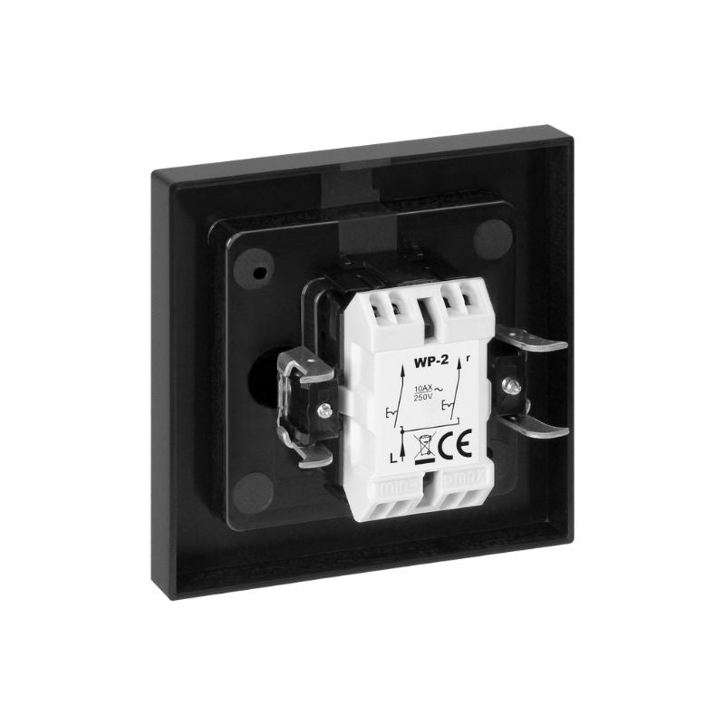 Interrupteur Double Encastré 10A 250V - Noir - Silamp France