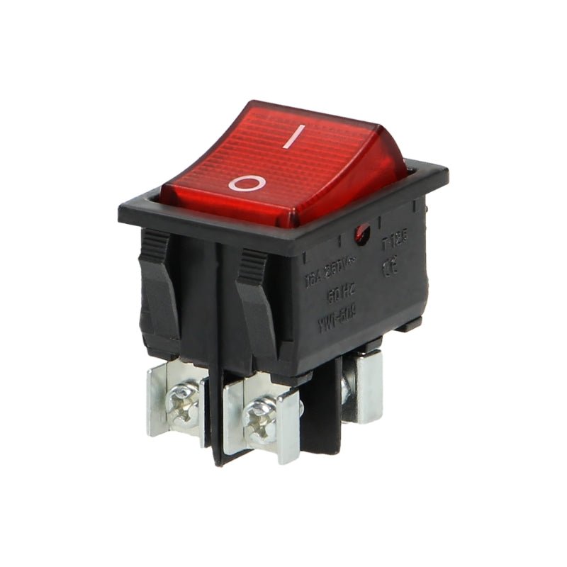 Interrupteur Fin à Encastrer 15A 250V Lumière Rouge - Silamp France