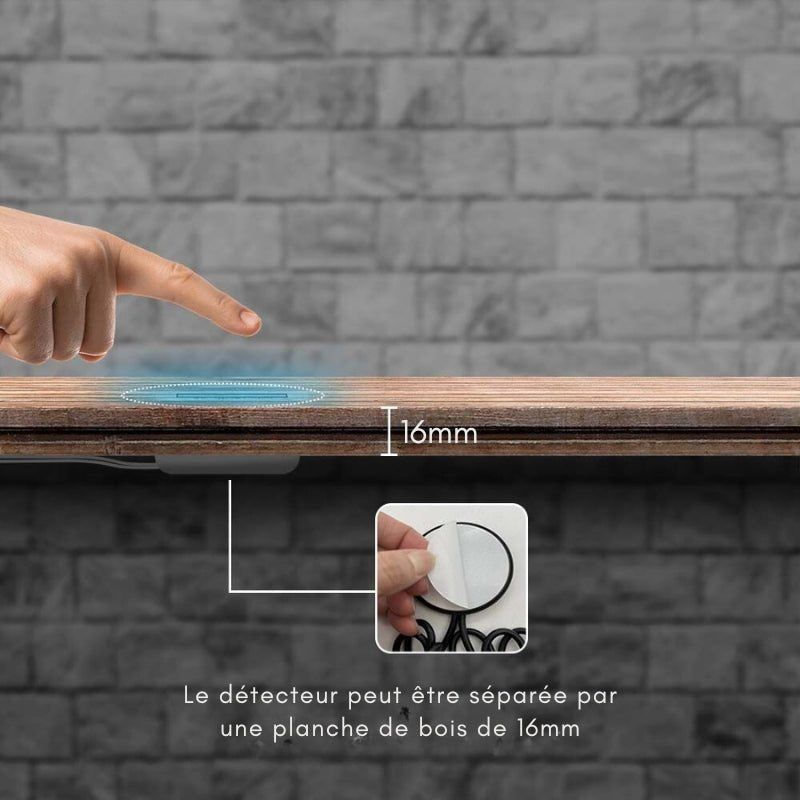 Interrupteur Invisible à Effleurement Dimmable DC12 - 24V Noir - Silamp France