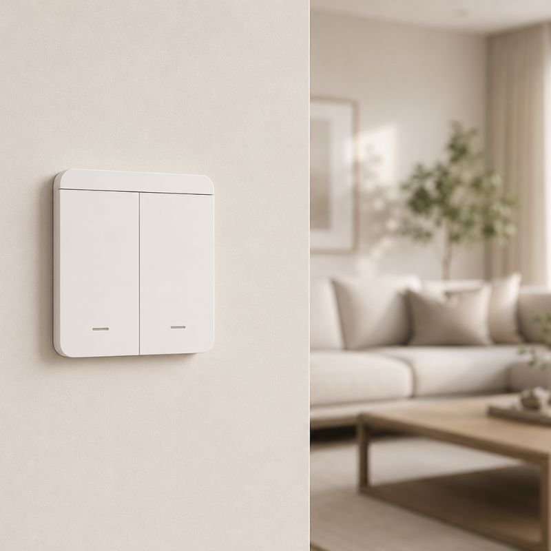 Interrupteur Mural sans Fil Bouton Double - Silamp France