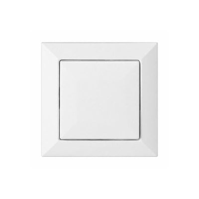Interrupteur Mural Simple Encastré 10A + Plaque de Finition Simple - Blanc mat
