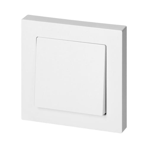 Interrupteur Va-et-Vient Simple Encastré 10A 250V + Plaque de Finition Simple - Blanc
