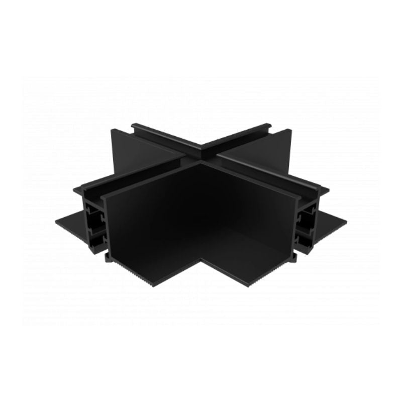 Jonction en X pour Rail Magnétique M05 Encastré 48V - Silamp France