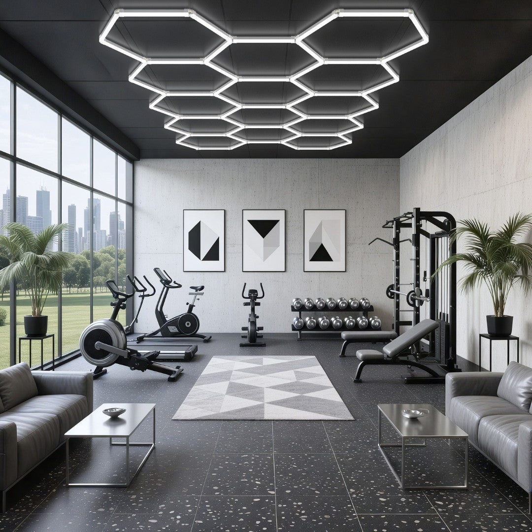 Kit 11 éclairages LED Hexagonal 385W - 120lm/W - Silamp France