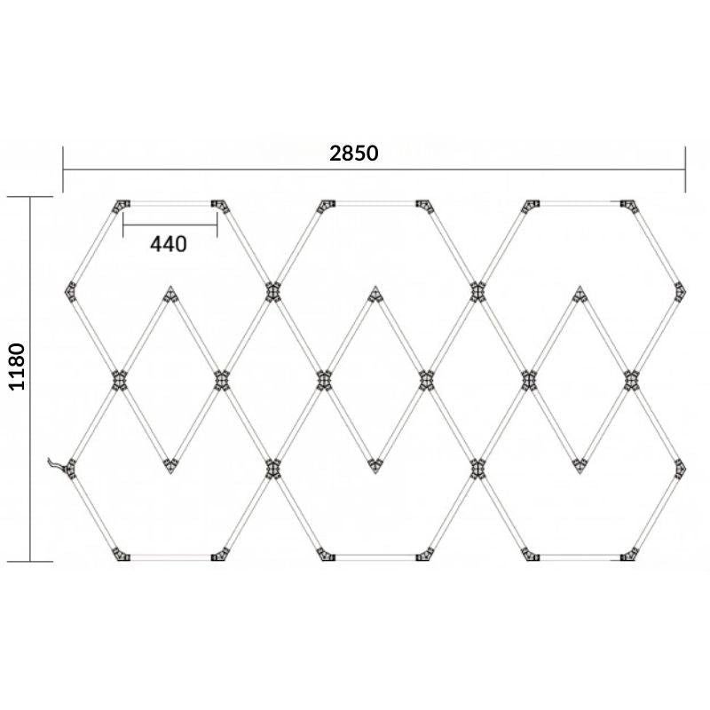 Kit 11 LED 428W - Forme Heptagone - Silamp France
