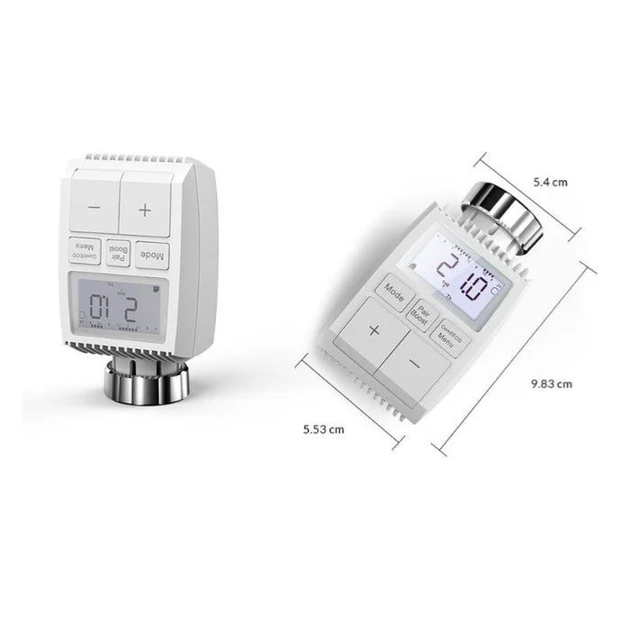 Kit 2 Têtes Thermostatiques Connectées Écran LCD + Passerelle Zigbee Ethernet - Silamp France