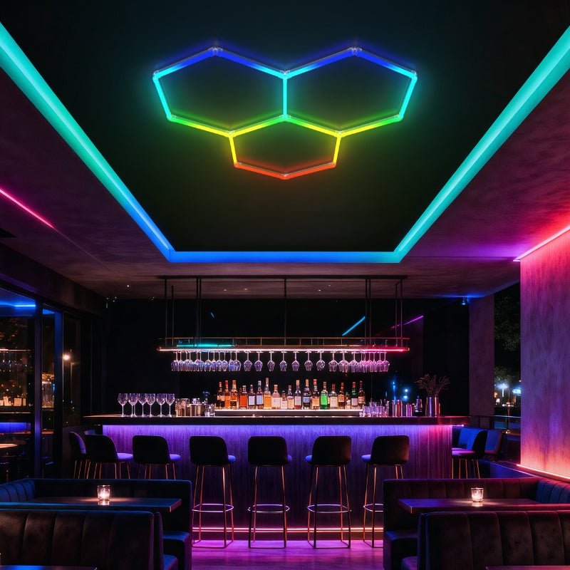 Kit 3 LED Hexagonal RGB 27W 110lm/w - Silamp France