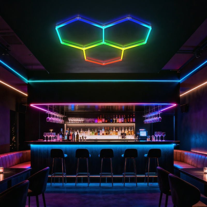 Kit 3 LED Hexagonal RGB 27W 110lm/w - Silamp France