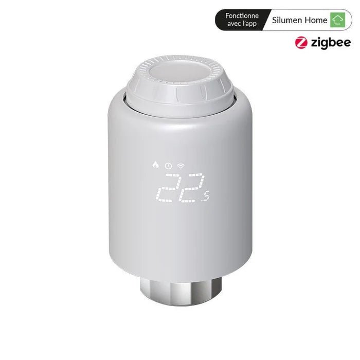 Kit 4 Têtes Thermostatiques Connectées + Passerelle ZigBee Ethernet - Silamp France