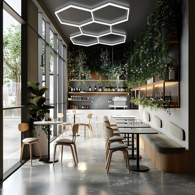 Kit 5 éclairages LED Hexagonal 156W - 110lm/W - Silamp France