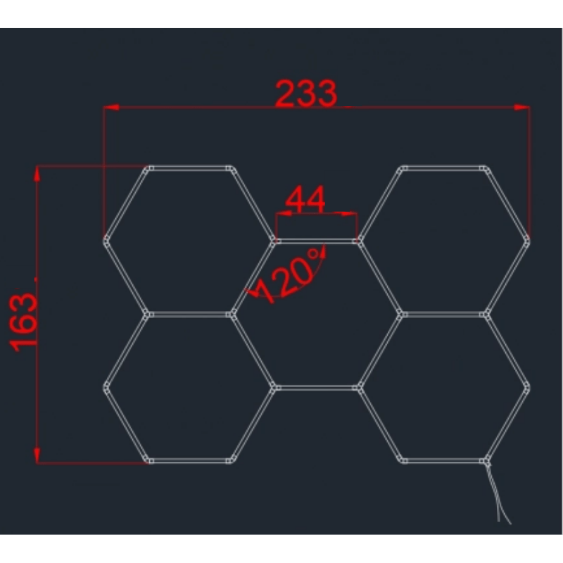 Kit 5 éclairages LED Hexagonal 192W - 120lm/W - Silamp France