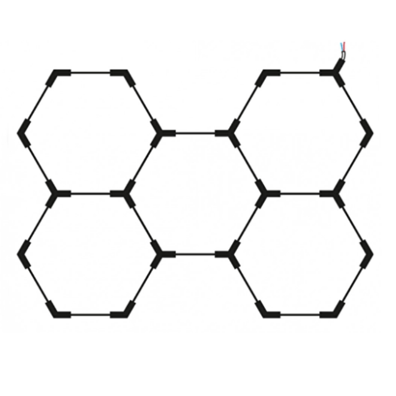 Kit 5 éclairages LED Hexagonal 192W - 120lm/W - Silamp France