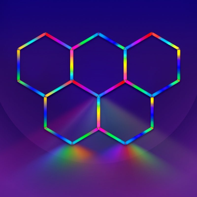 Kit 5 LED Hexagonal RGB 42W 110lm/w - Silamp France