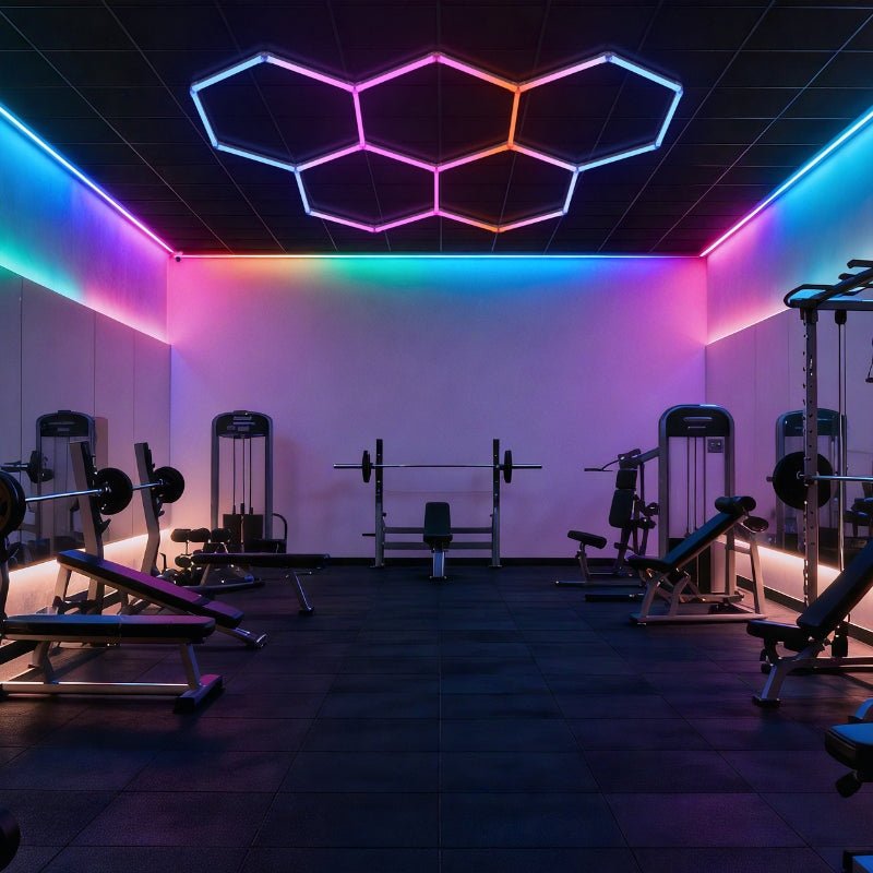 Kit 5 LED Hexagonal RGB 42W 110lm/w - Silamp France