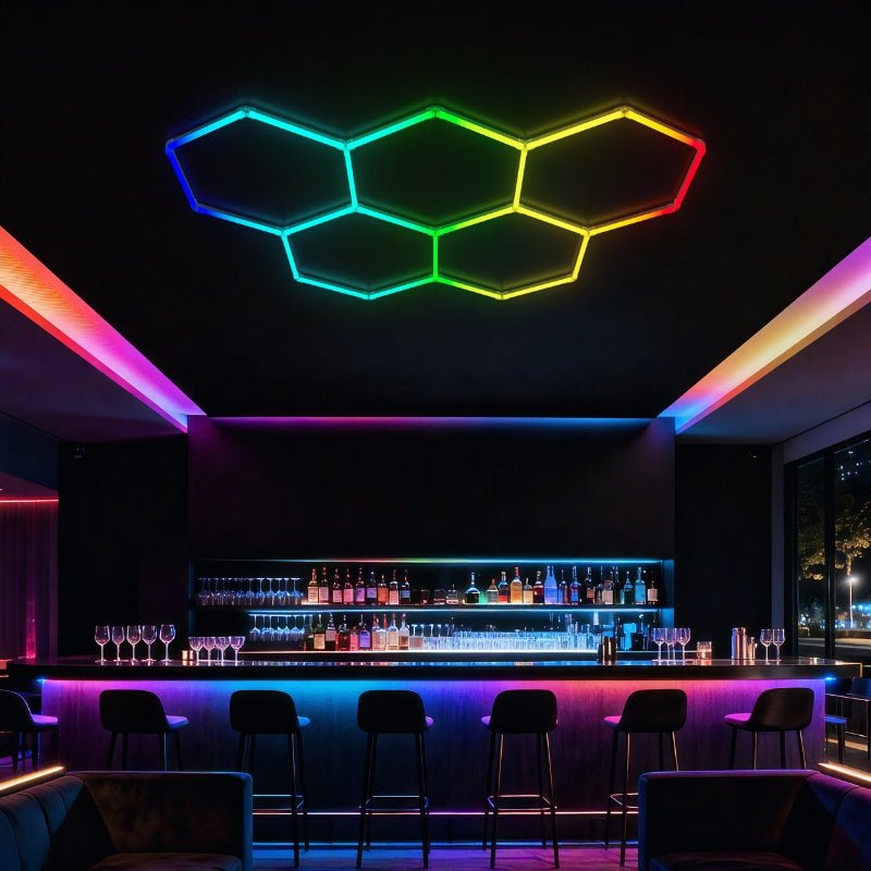 Kit 5 LED Hexagonal RGB 42W 110lm/w - Silamp France