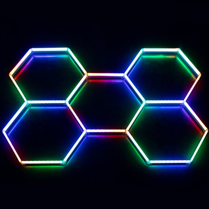 Kit 5 LED Hexagonal RGB 43W 110lm/w - Silamp France