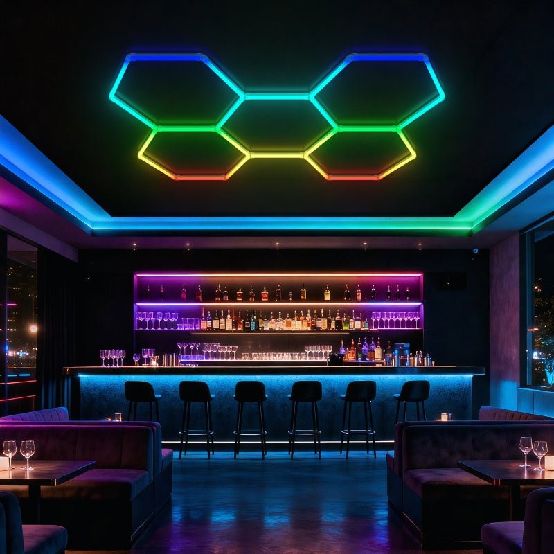 Kit 5 LED Hexagonal RGB 43W 110lm/w - Silamp France