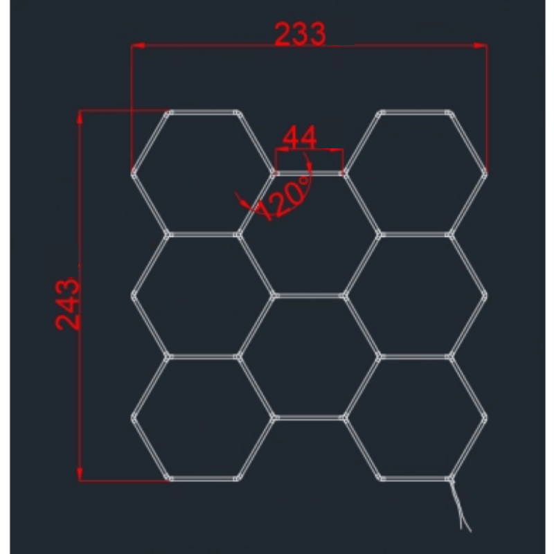 Kit 8 éclairages LED Hexagonal 280W - 120lm/W - Silamp France