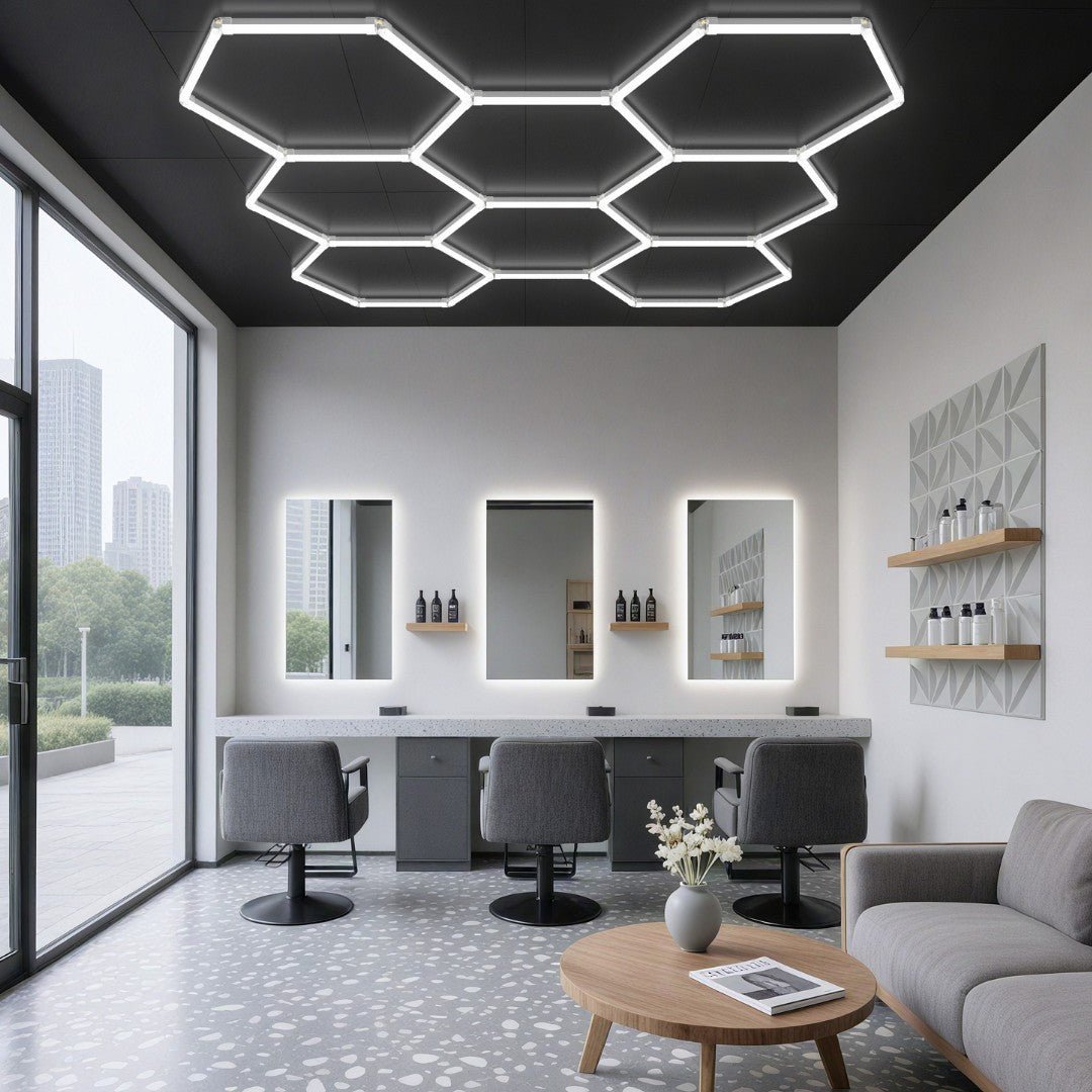 Kit 8 éclairages LED Hexagonal 280W - 120lm/W - Silamp France