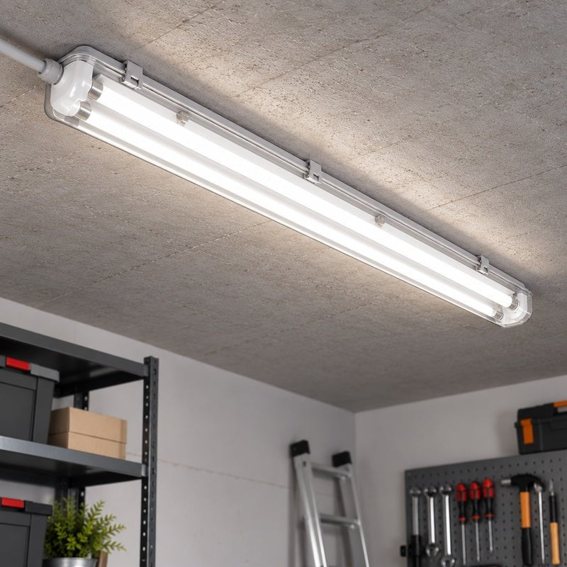Kit de Réglette LED IP65 + 2 Tube Néon LED 120cm T8 18W - Pack de 6 - Silamp France