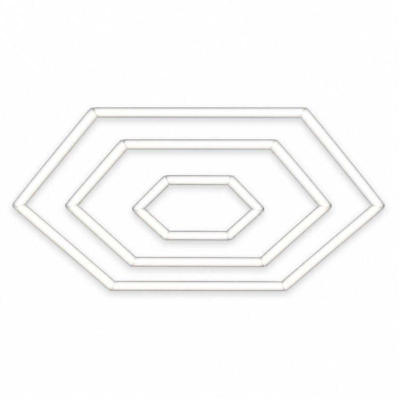 Kit Éclairage Halo Triple 3 Hexagones Concentriques 213W 110lm/W - Silamp France
