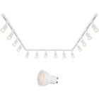 Kit Rail LED Monophasé en U + 14 Spots GU10 Blanc - 800 cm