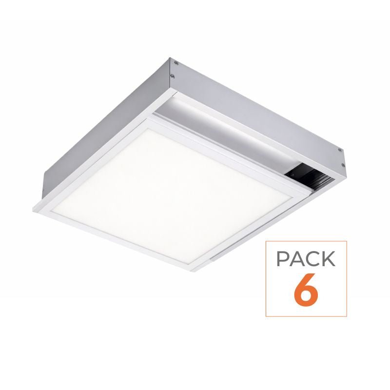 Kit Saillie BLANC pour Panneau LED 60x60 Slim (Pack de 6) - Silamp France