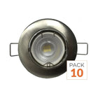 Kit Spot LED GU10 encastrable avec Ampoule LED 8W - Pack de 10