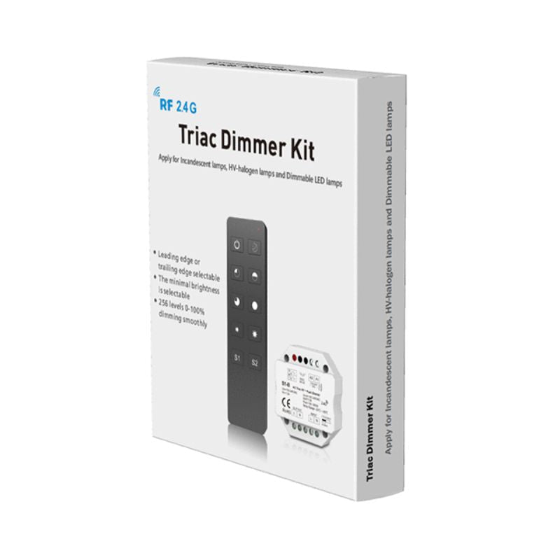 Kit Variateur LED 220V 360W TRIAC Dimmer + Push Dim avec Télécommande - Noir - Silamp France