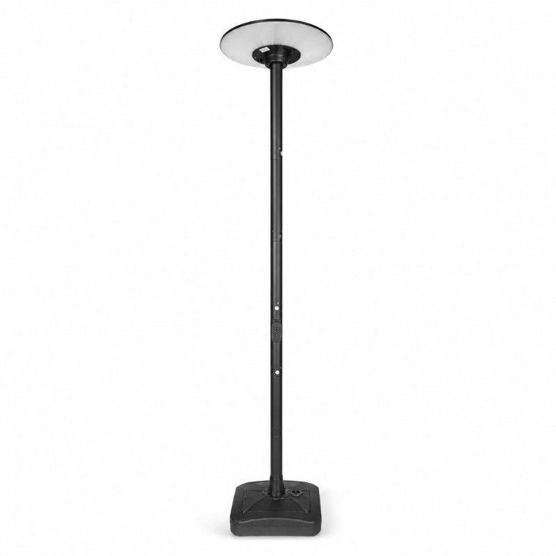 Lampe Solaire Extérieure Noire 15W CCT avec Mât 2,5m + Télécommande - 3000K/4000K/6000K - Silamp France