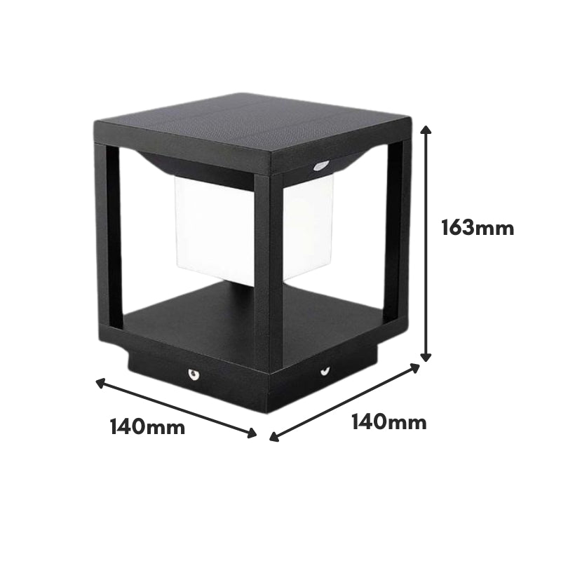 Lanterne Extérieure Solaire Noire 2W IP65 Avec Détecteur de Mouvement - Silamp France