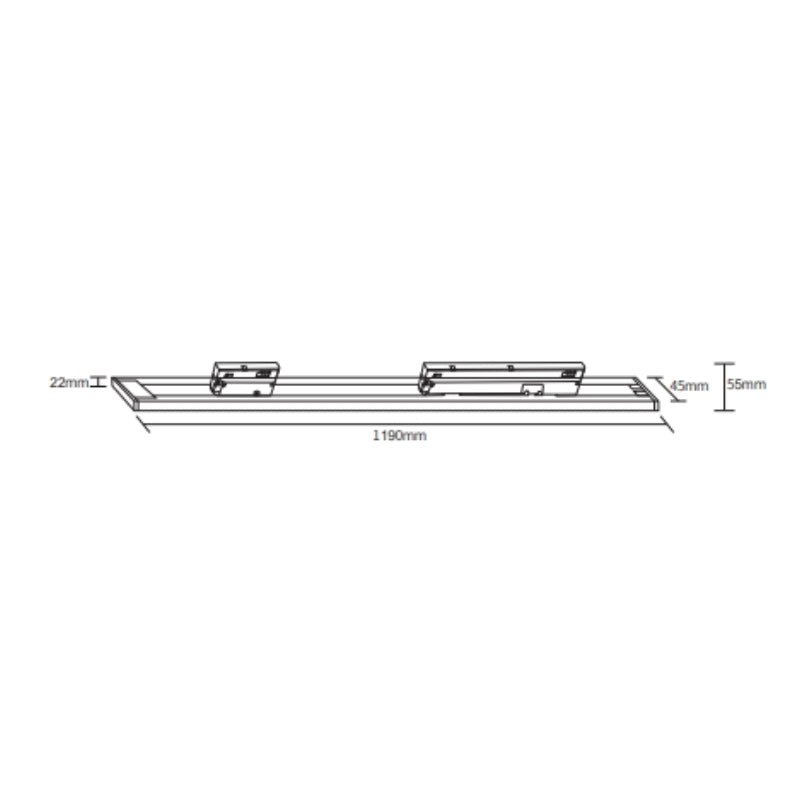 Linéaire sur Rail Monophasé 50W 120cm 120° CCT NOIR - 3000K/4000K/6000K - Silamp France