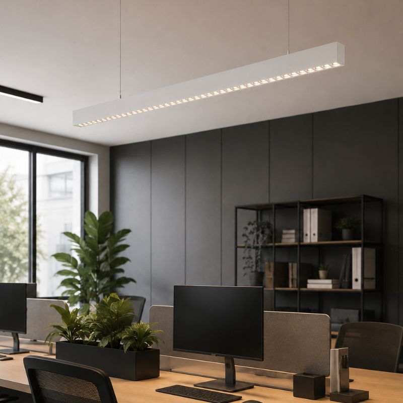 Linéaire Suspendu LED 30W 120cm UGR19 Blanc - Garantie 5 ans - Silamp France