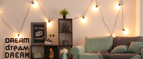 Le branchement d'une guirlande lumineuse