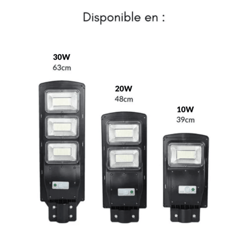 Luminaire LED urbain solaire 20W IP65 (Barre métallique incluse) - Silamp France