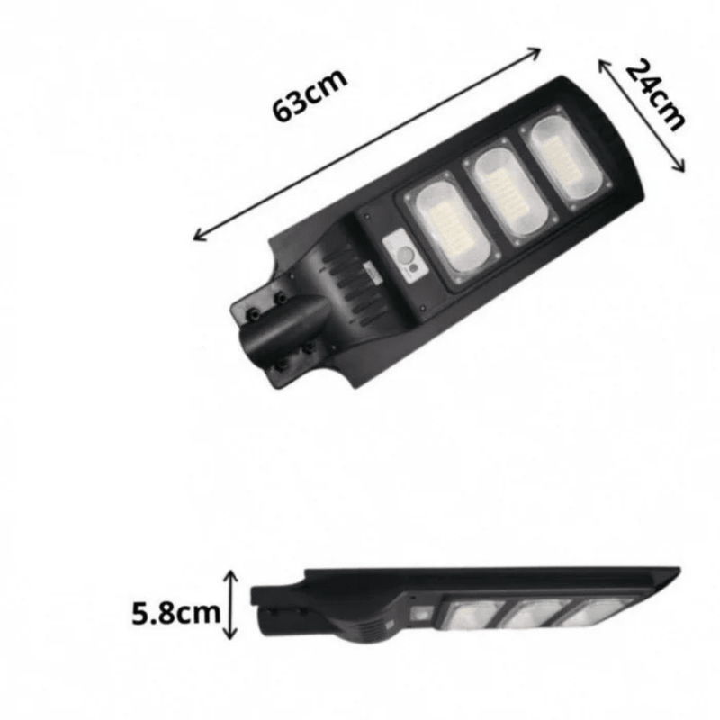 Luminaire LED urbain solaire 30W IP65 (Barre métallique incluse) - Silamp France