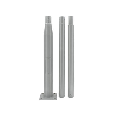 Mât d’Éclairage Public Droit 3m Ø60mm Gris