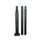 Mât d’Éclairage Public Droit 3m Ø60mm Noir