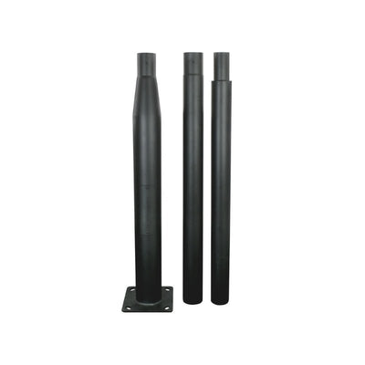 Mât d’Éclairage Public Droit 3m Ø60mm Noir