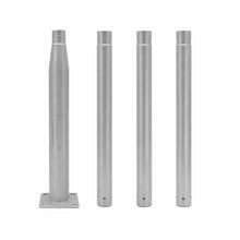 Mât d’Éclairage Public Droit 4m Ø60mm Gris