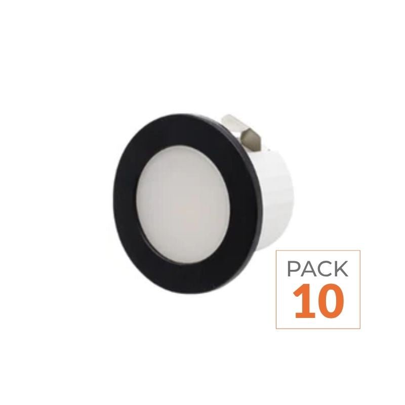Mini Spot LED Encastrable 3W CCT Noir - 3000K/4000K/6000K (Pack de 10) - Silamp France