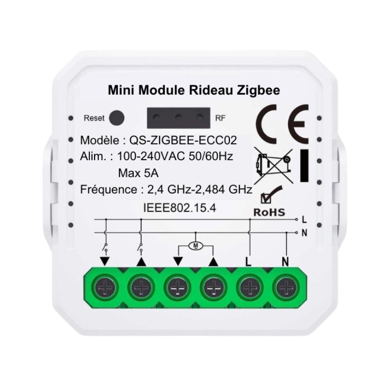 Module Interrupteur pour Volet Roulant Zigbee (2 pièces) + passerelle Zigbee - Silamp France