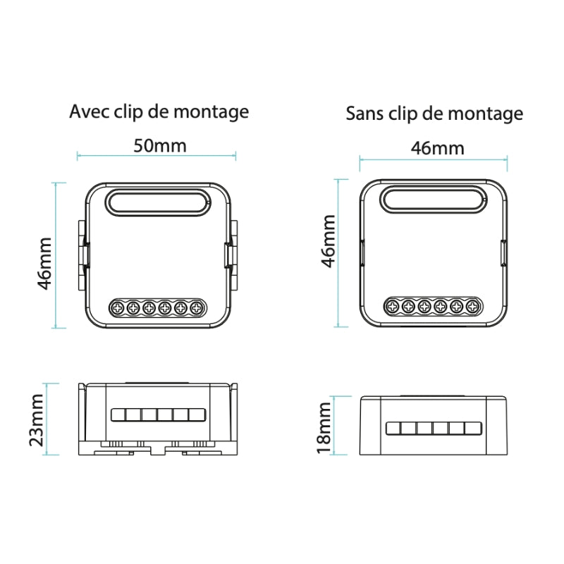Module Interrupteur pour Volet Roulant Zigbee (2 pièces) + passerelle Zigbee - Silamp France