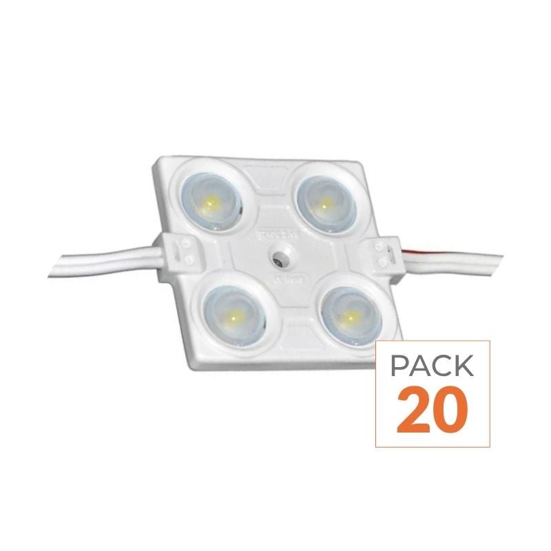 Module LED 2.4W SMD 2835 12V IP65 pour Enseigne Commerciale (Pack de 20) - Silamp France
