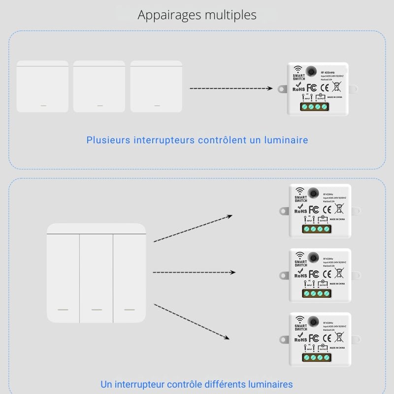 Module pour Interrupteur sans Fil 10A 300W max - Silamp France